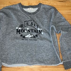 Madewell Crop sweatshirt - Big Sky Mountain, Grey, XS